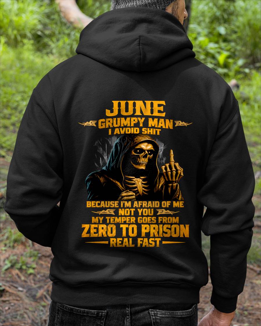 JUNE - GRUMPY MAN — I AVOID SHIT BECAUSE I'M AFRAID OF MY TEMPER - SHIRT FOR MEN - LUNA06 (SKU2609-368-06)