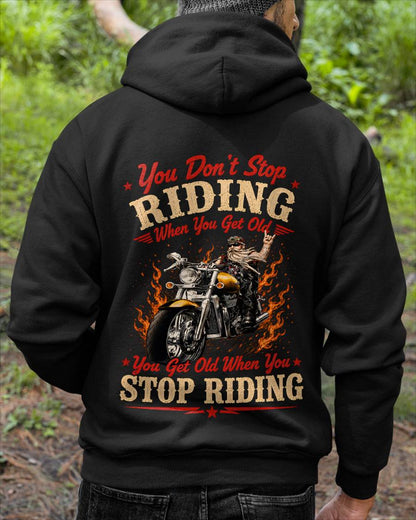 YOU DON'T STOP RIDING WHEN YOU GET OLD. YOU GET OLD WHEN YOU STOP RIDING - SHIRT FOR MEN - LUNAOO (SKU2608-54)