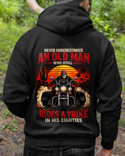 NEVER UNDERESTIMATE AN OLD MAN BIKER - SHIRT FOR MEN - LUNA00 (SKU2608-37)