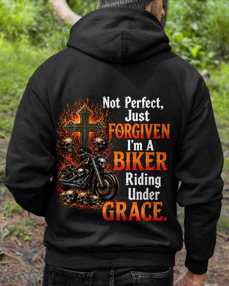 NOT PERFECT JUST FORGIVEN BIKER UNDER GRACE - SHIRT FOR MEN - LUNA00 (SKU2608-215)