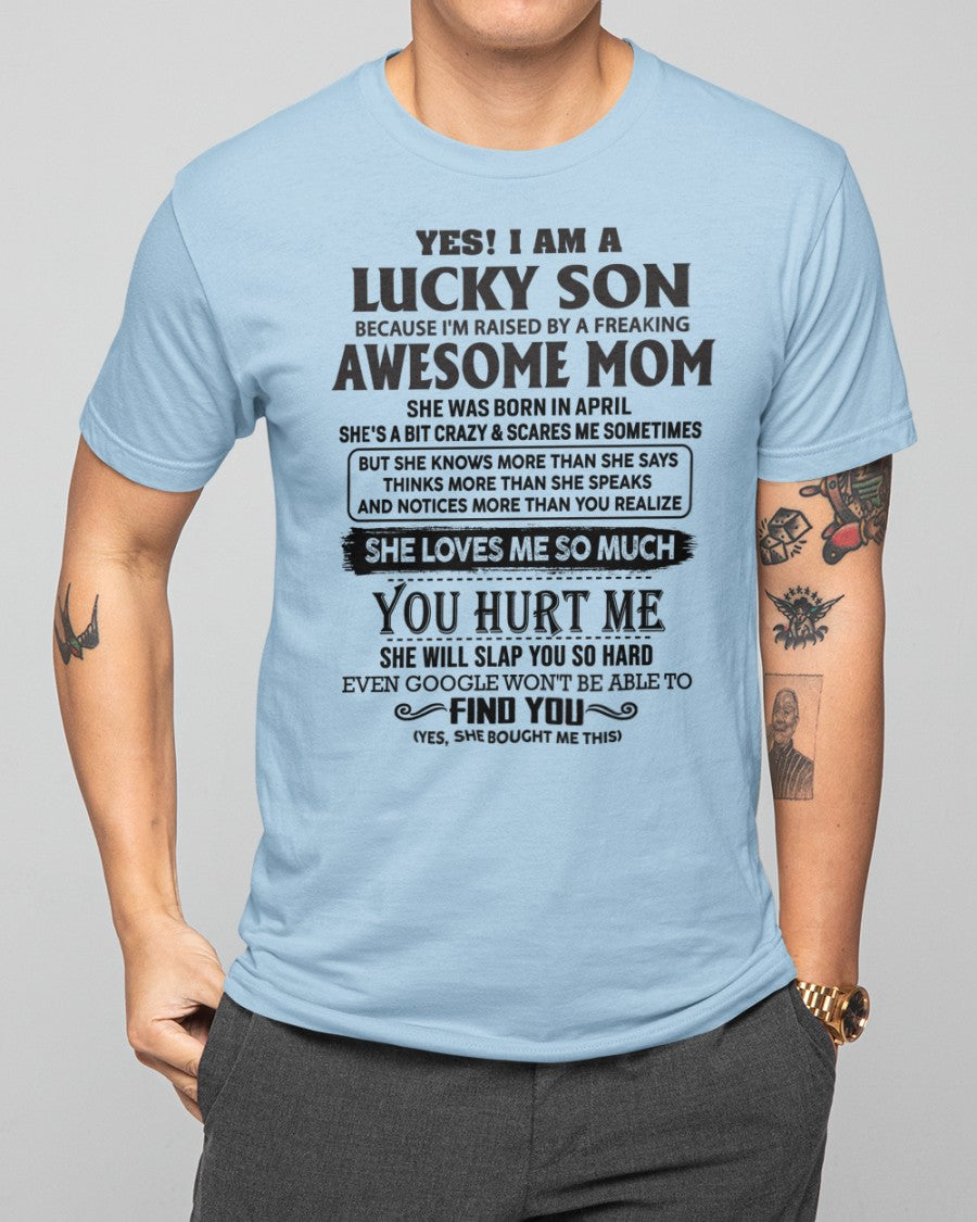 April - Awesome Mom - Perfect Gift For Your Son From Mom - LUNA04 (SKU-LKW-04)