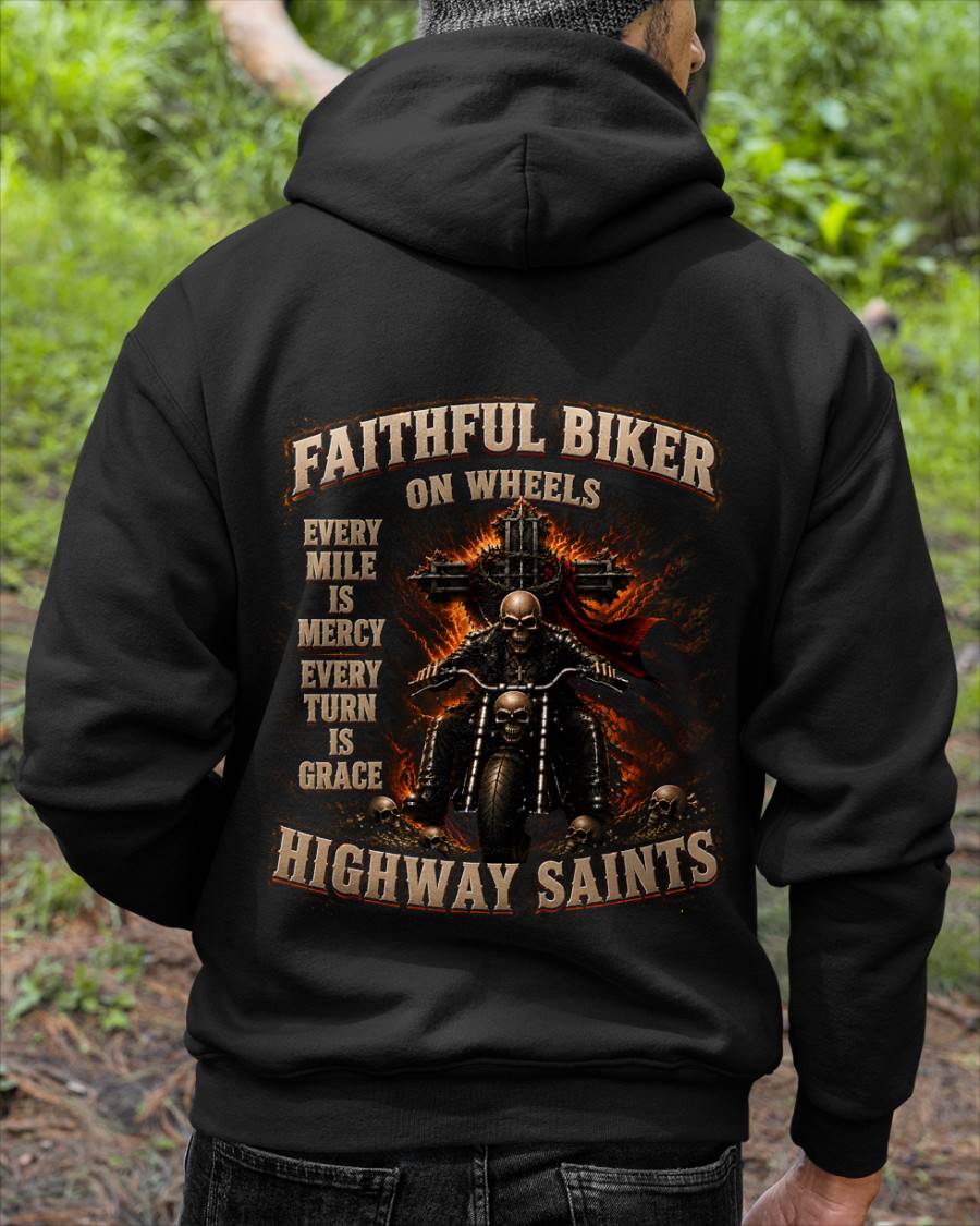 FAITHFUL BIKER RIDE WITH GOD SAVED BY GRACE - SHIRT FOR MEN - LUNA00 (SKU2608-318)