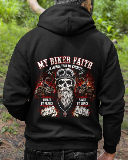 MY BIKER FAITH RIDE WITH GOD SAVED BY GRACE - SHIRT FOR MEN - LUNA00 (SKU2608-317)