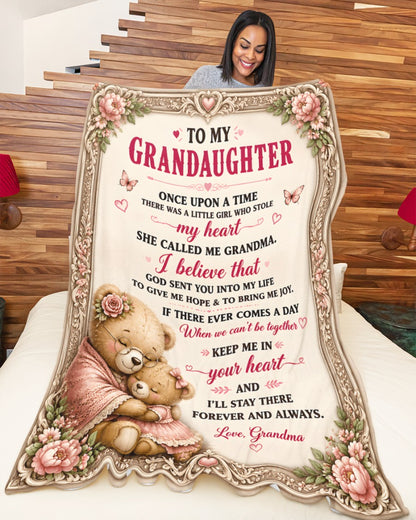 BLANKET FOR GRANDDAUGHTER – COMFORT & WARMTH GIFT FROM GRANDMA Sherpa Fleece Quilt Blanket LUNA (SKU2608-482)