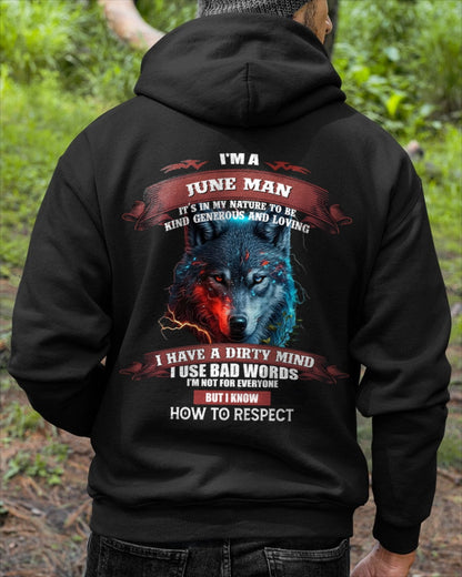 JUNE - KNOW HOW TO RESPECT - BIRTHDAY T-SHIRT FOR MEN - LUNA06 / male (SKU12-162-06)