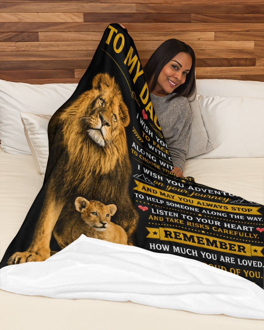 BLANKET FOR DAUGHTER –  GIFT FROM DAD Sherpa Fleece Quilt Blanket - LUNA00 (SKU2608-426)