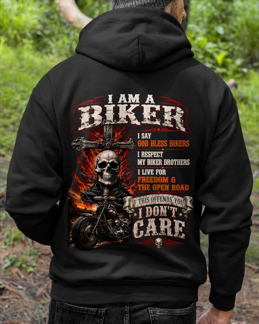 I AM A BIKER  GOD BLESS MY RIDE - SHIRT FOR MEN - LUNA00 (SKU2608-81)
