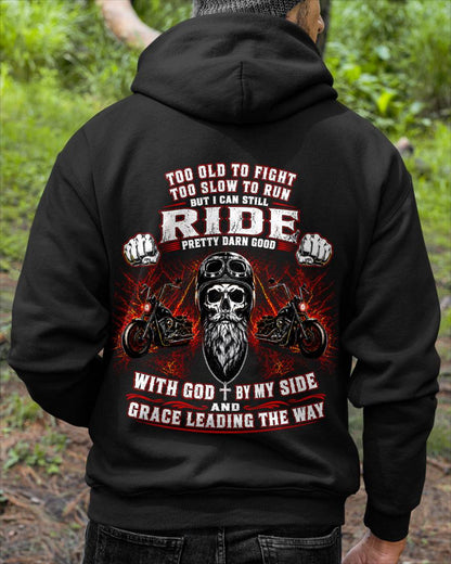 TOO OLD TO FIGHT BORN TO RIDE GOD BY MY SIDE - SHIRT FOR MEN - LUNA00 (SKU2608-442)