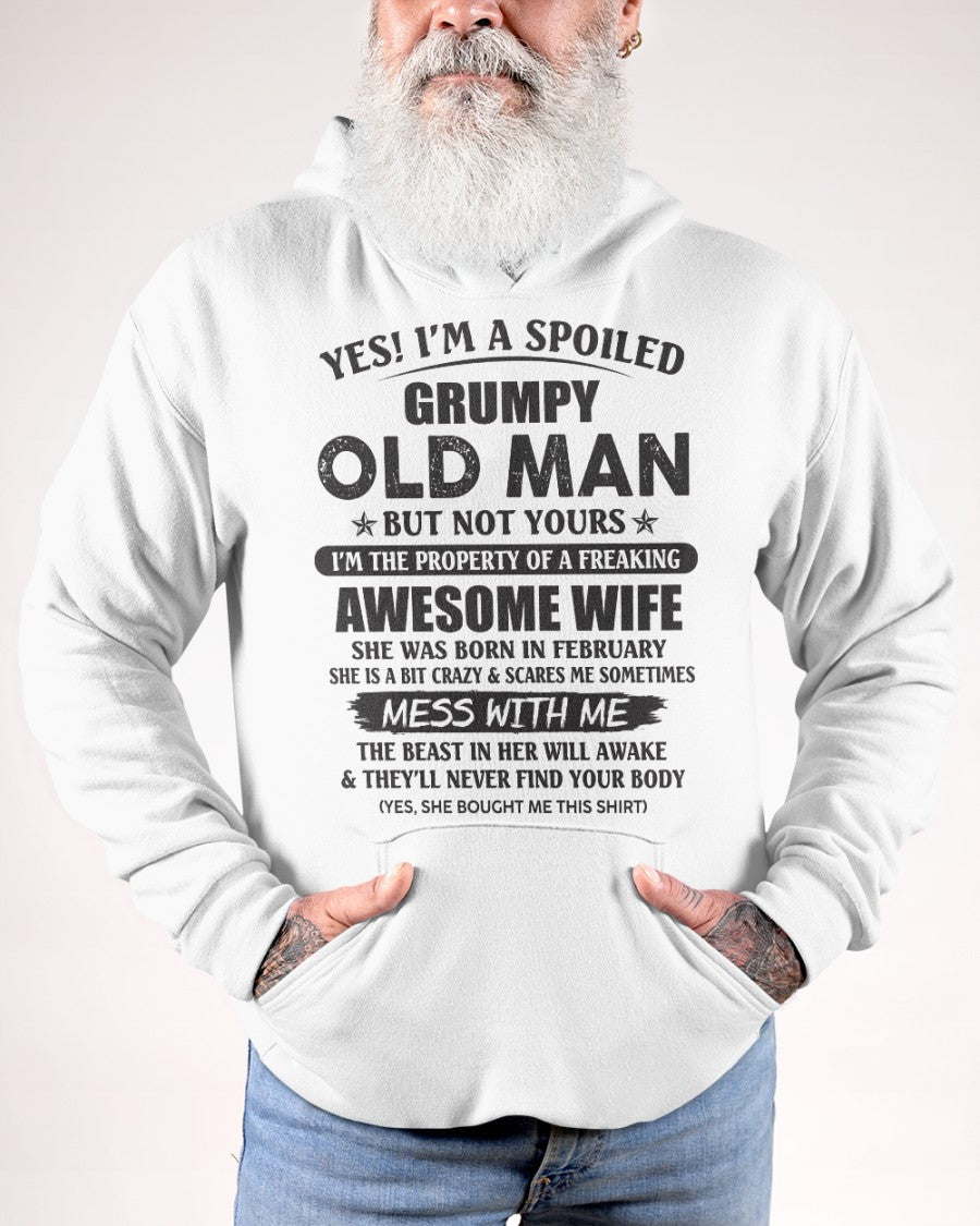 Awesome wife February - Perfect gift for husband From Wife - LUNA02 (SKU96-68-02)