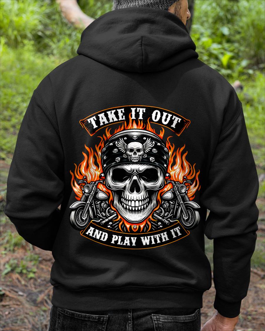 Funny Take, Play with it Skeleton Biker Motorcycle - SHIRT FOR MEN - LUNA00 (SKU2607-DY-07)