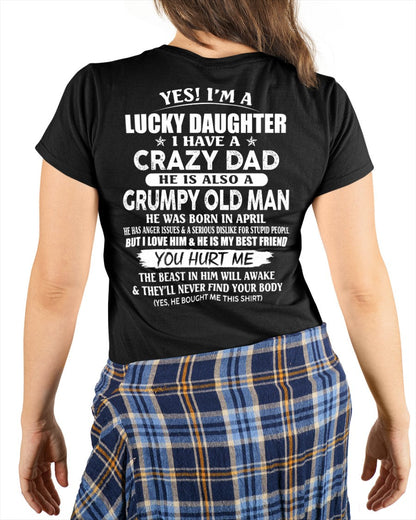 April - Awesome Grumpy Old Dad - Special gift for your daughter From Dad - LUNA04 (SKU10-50-04)