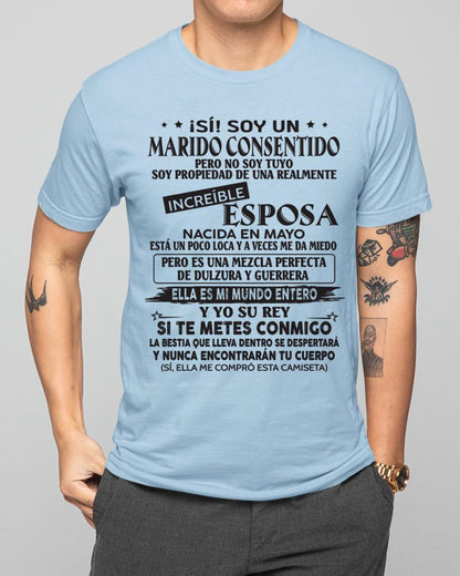 Mayo - Esposa increíble nació en mayo - Regalo especial para Marido - T05 (SKU05-105-05)
