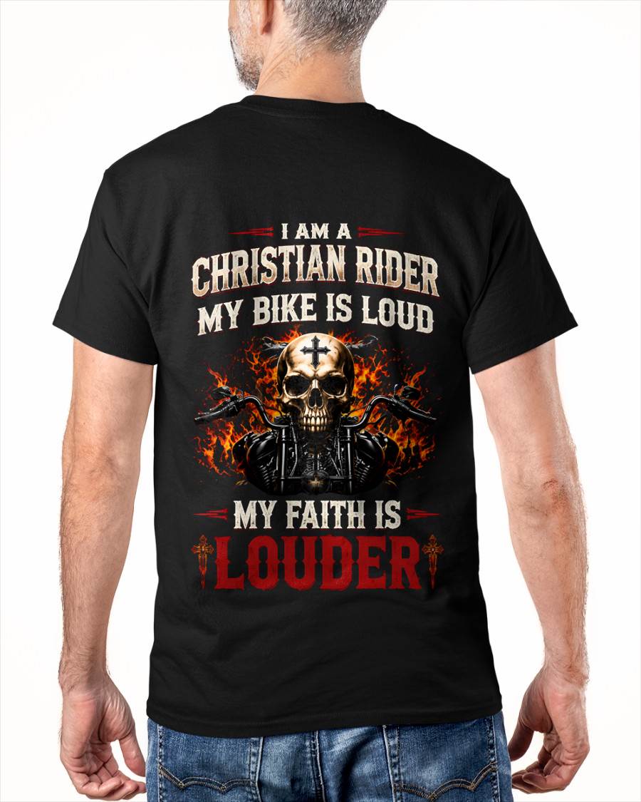 CHRISTIAN RIDER MY BIKE IS LOUD MY FAITH IS LOUDER - SHIRT FOR MEN - LUNA00 (SKU2608-602)