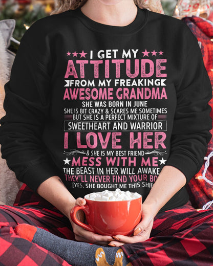 I GET MY ATTITUDE FROM MY GRANDMA JUNE EDITION – FROM GRANDMA TO GRANDDAUGHTER LUNA06 (SKU07-163-06)