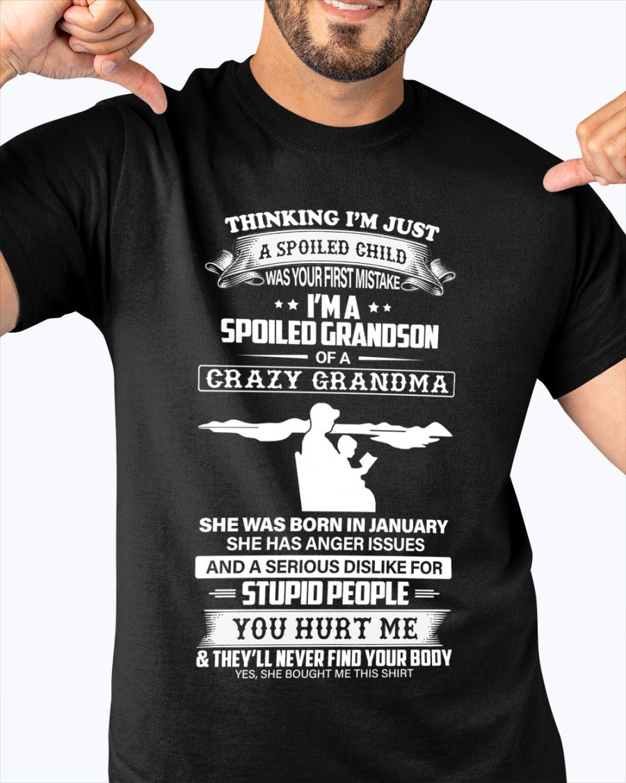 Spoiled by Grandma Shirt January Edition – From Grandma to Grandson NINA01 (SKU-GMS2-01)
