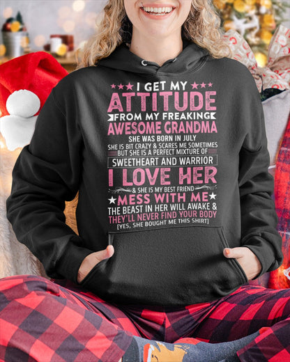 I GET MY ATTITUDE FROM MY GRANDMA JULY EDITION – FROM GRANDMA TO GRANDDAUGHTER NINA07 (SKU07-163-07)