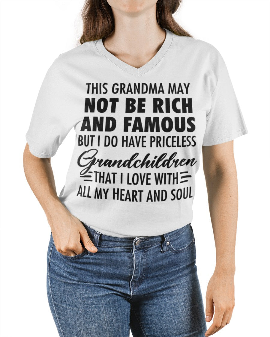 THIS GRANDMA MAY NOT BE RICH AND FAMOUS BUT I DO HAVE PRICELESS Grandchildren - from grandma LUNA00