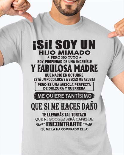 Madre increíble nació en octubre – Regalo especial para hijo – T10 (SKU06-12)