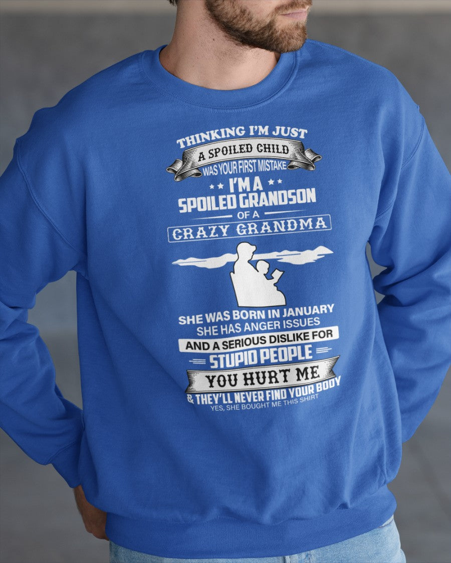Spoiled by Grandma Shirt January Edition – From Grandma to Grandson LUNA01 (SKU-GMS2-01)