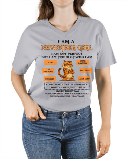 "I AM A NOVEMBER GIRL" - Birthday Gift For November Girls - FMA LUNA11 (SKU26T-01-62-11)