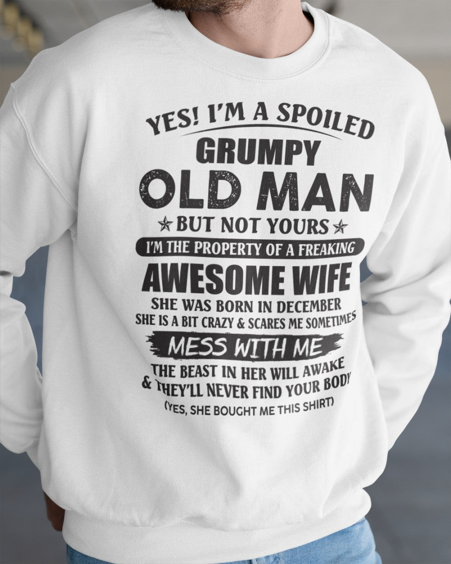 Awesome wife December - Perfect gift for husband from wife - LUNA12 (SKU96-68-12)
