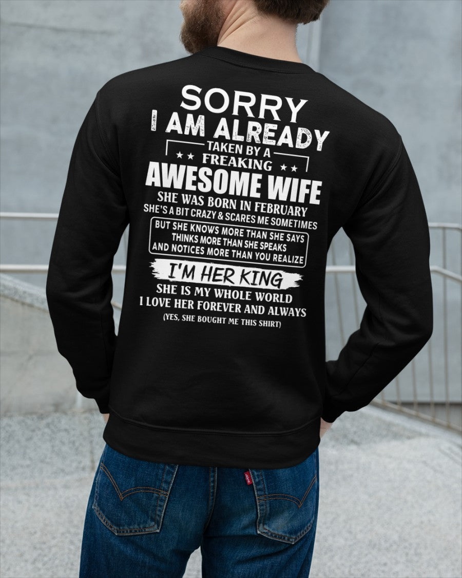 Awesome wife February - Perfect gift for husband from wife - LUNA02 (SKU68-79-02)