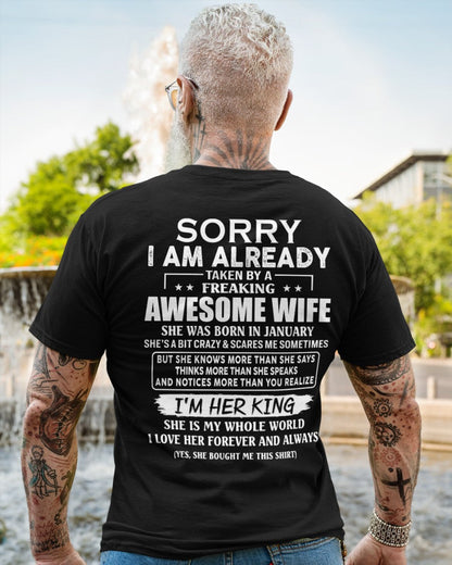 Awesome wife January - Perfect gift for husband from wife - LUNA01 (SKU68-79-01)