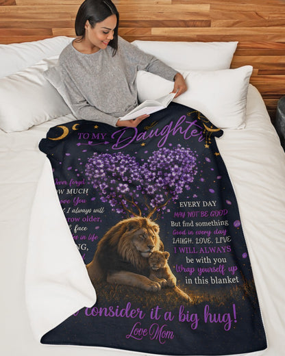 TO MY DAUGHTER - GIFT FROM MOM - Sherpa Fleece Quilt Blanket (SKU2607-22)