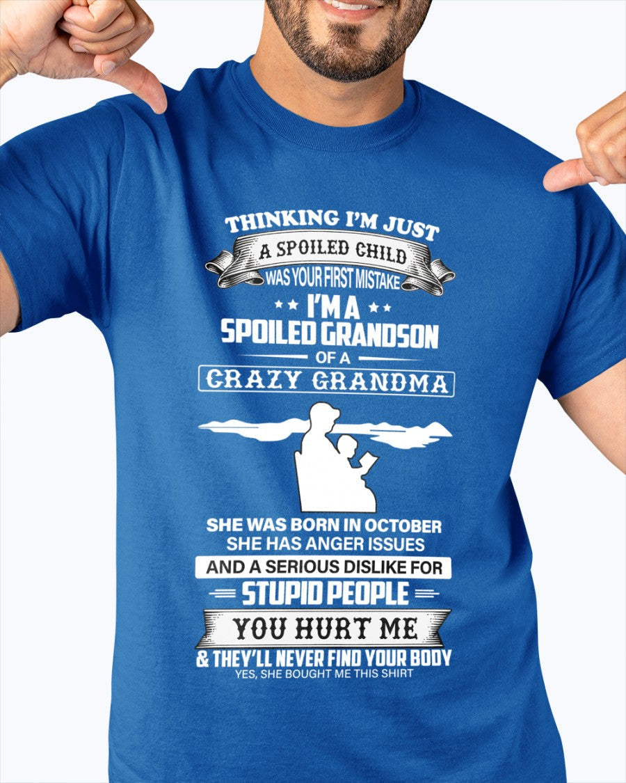 Spoiled by Grandma Shirt October Edition – From Grandma to Grandson NINA10 (SKU-GMS2-10)