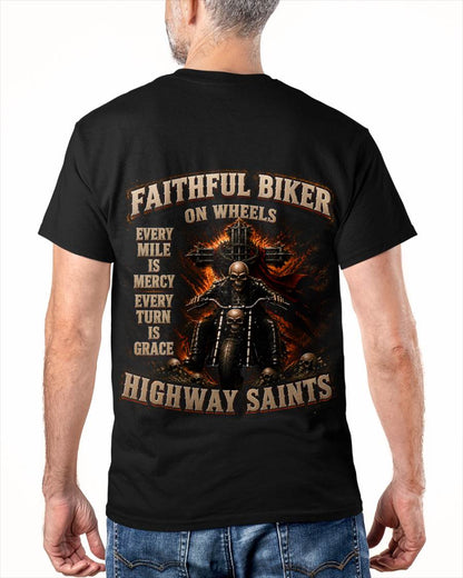 FAITHFUL BIKER RIDE WITH GOD SAVED BY GRACE - SHIRT FOR MEN - LUNA00 (SKU2608-318)