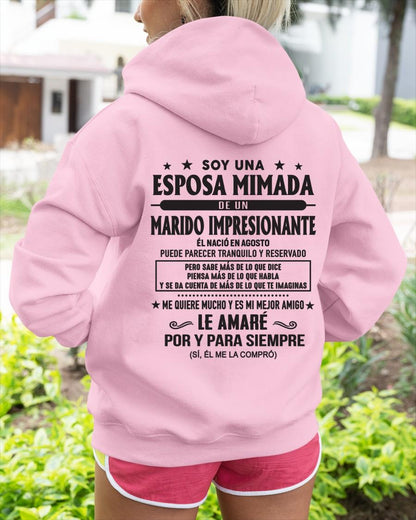Agosto - Soy una Esposa mimada de un Marido impresionante - Regalo especial para tu esposa - T08 (SKU05-101-08)