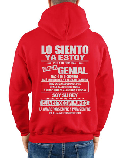 Diciembre - Chica genial nació en diciembre - Regalo especial para novio - Black - T12 (SKU05-80-12)