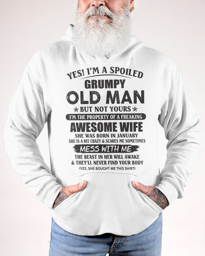 Awesome wife January - Perfect gift for husband From Wife - LUNA01 (SKU96-68-01)