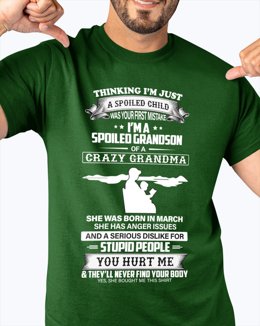 Spoiled by Grandma Shirt March Edition – From Grandma to Grandson NINA03 (SKU-GMS2-03)