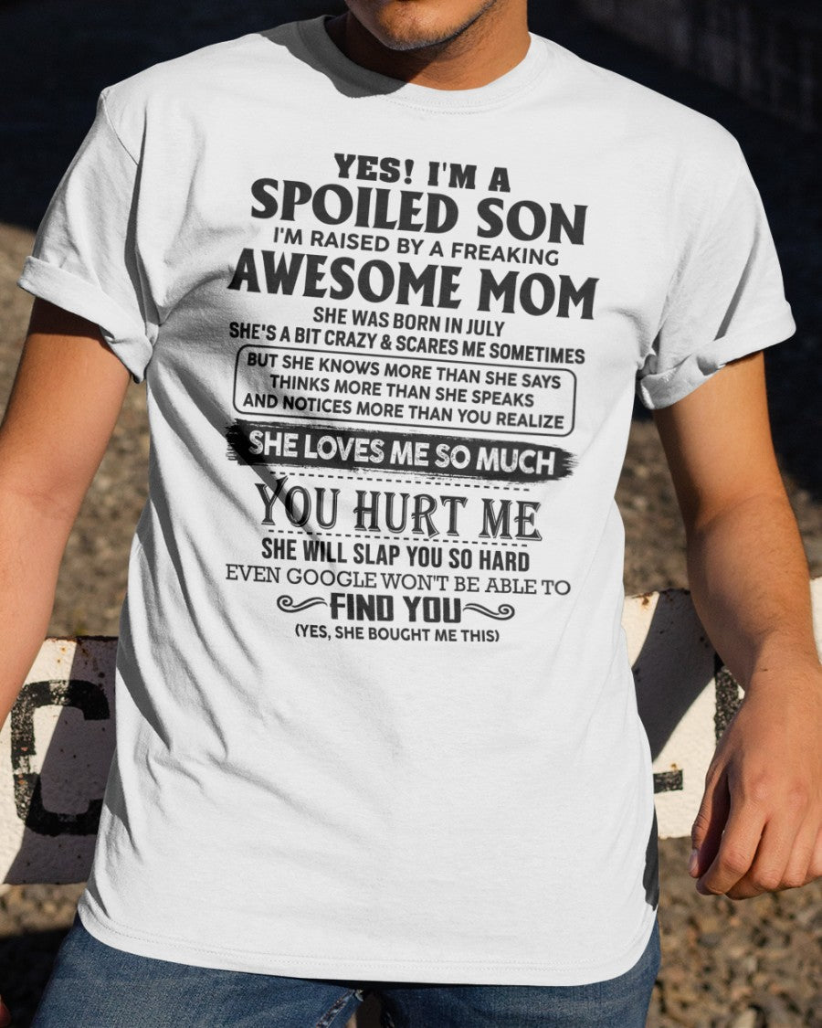 July - Awesome Mom - Perfect gift for son From Mom - LUNA07 (SKU-SPW-07)