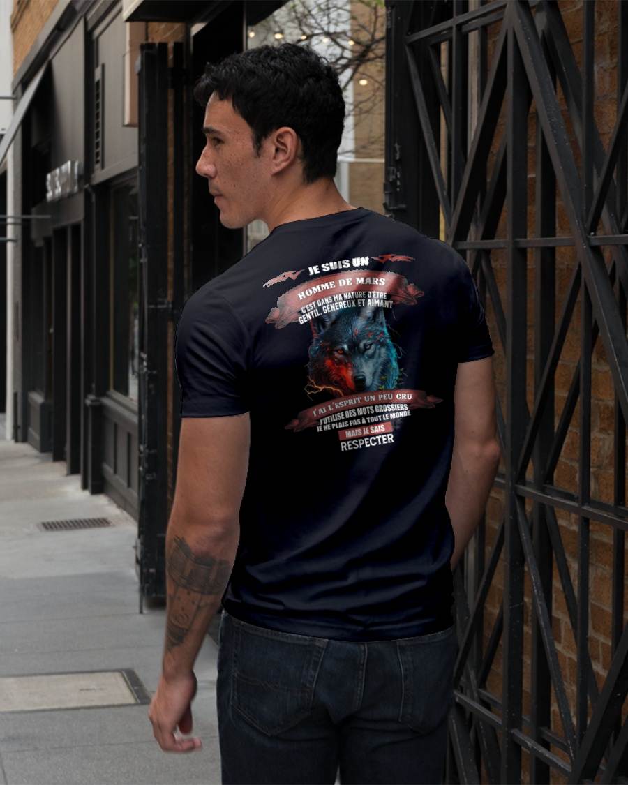 MARS - JE SAIS RESPECTER – T-SHIRT D’ANNIVERSAIRE POUR HOMME - frSNOW03 (SKU12-266-03)