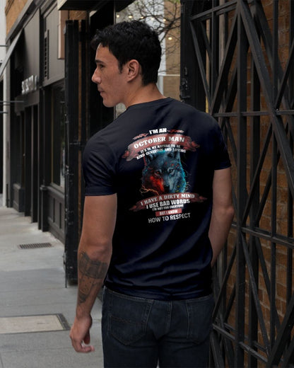 OCTOBER - KNOW HOW TO RESPECT - BIRTHDAY T-SHIRT FOR MEN - SNOW10 (SKU12-162-10)