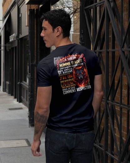 AOÛT – ESPRIT MALICIEUX MAIS SAIT RESPECTER - T-SHIRT ANNIVERSAIRE HOMME - IMPRESSION DTG PREMIUM - frLUNA08 (SKU2604-87-08)