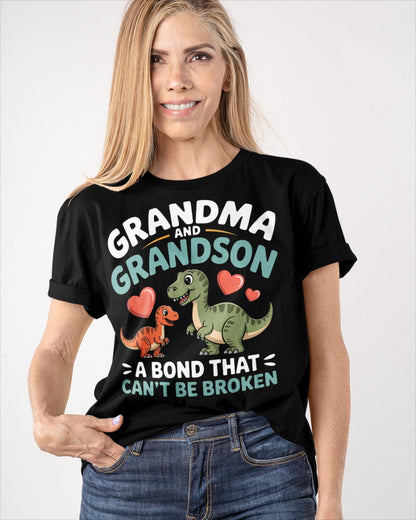 GRANDMA AND GRANDSON A BOND THAT CAN'T BE BROKEN DINOSAUR UNISEX T-SHIRT - NINA00 (SKU-GMS5)