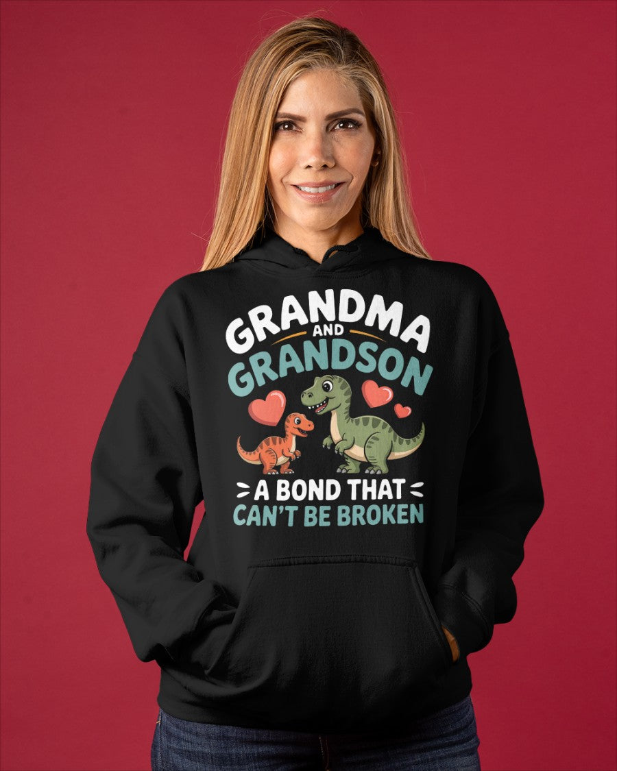 GRANDMA AND GRANDSON A BOND THAT CAN'T BE BROKEN DINOSAUR UNISEX T-SHIRT - NINA00 (SKU-GMS5)