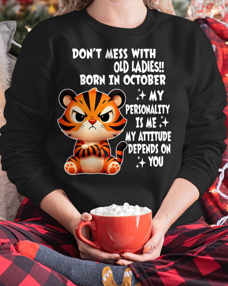 OCTOBER SHIRT, MY ATTITUDE DEPENDS ON YOU - FMA LUNA10 (SKU2604-60-10)