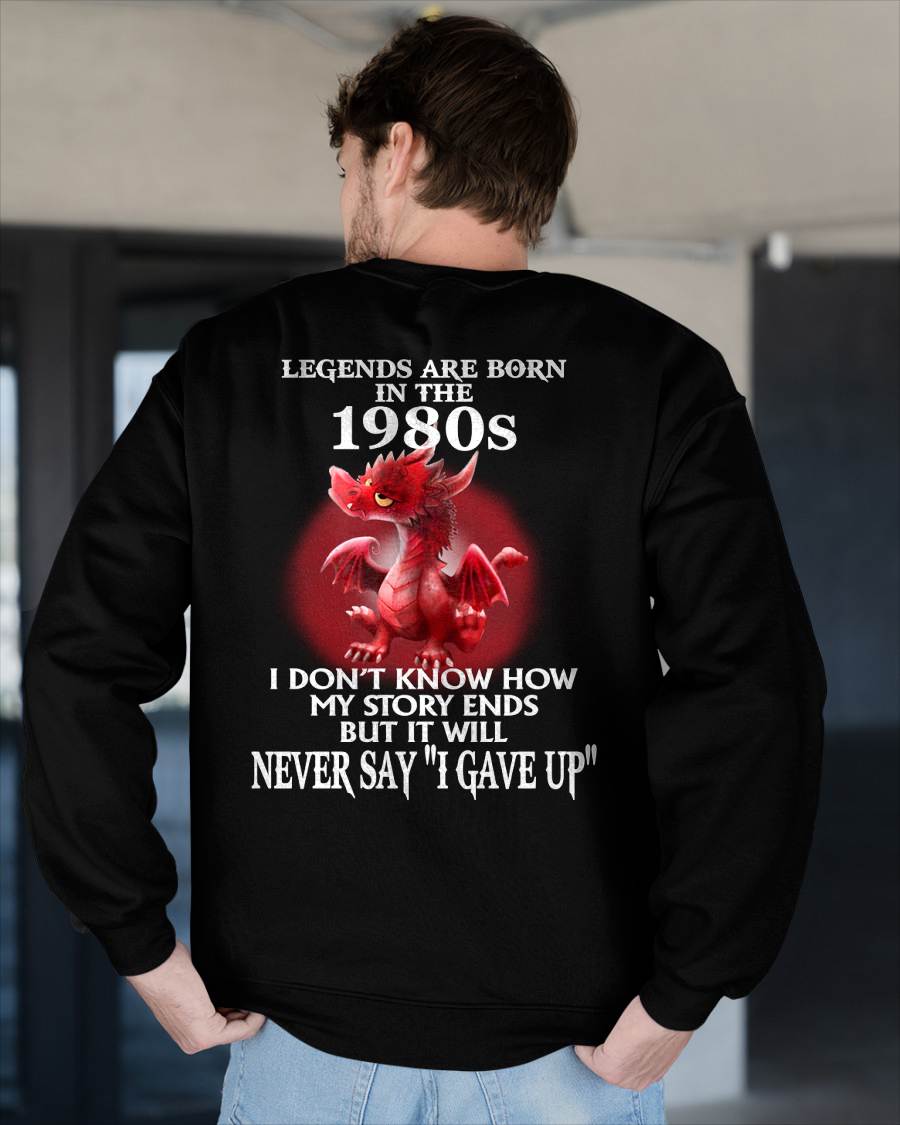 1980s - NEVER SAY GIVE UP - BIRTHDAY T-SHIRT FOR MEN - SNOW00 (SKU12-163-1980)