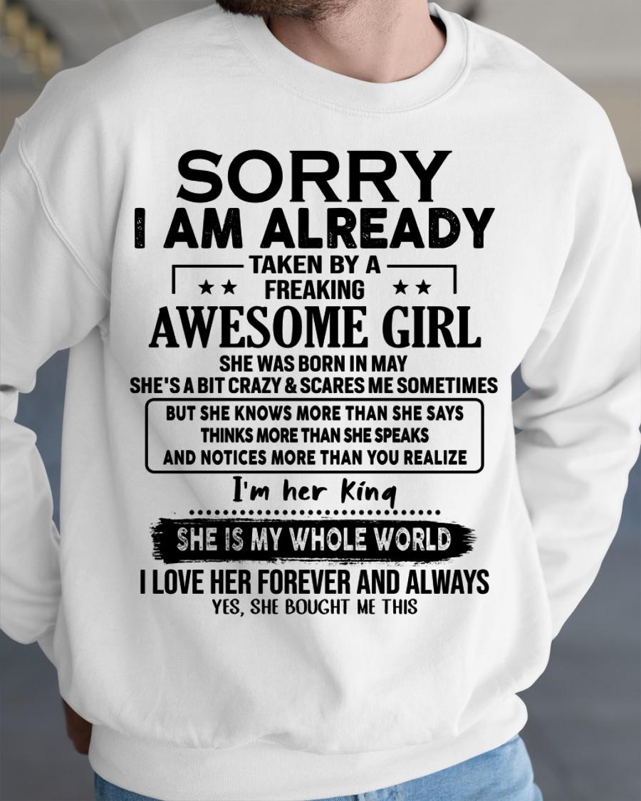 May - Awesome Girl born in May - Special gift for your boyfriend - From Wife LUNA05 (SKU.AT16)