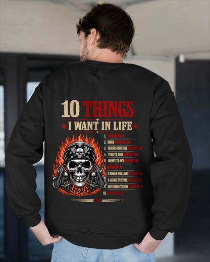 10 THINGS I WANT IN LIFE, BIKER - SHIRT FOR MEN - LUNA00 (SKU2608-35)