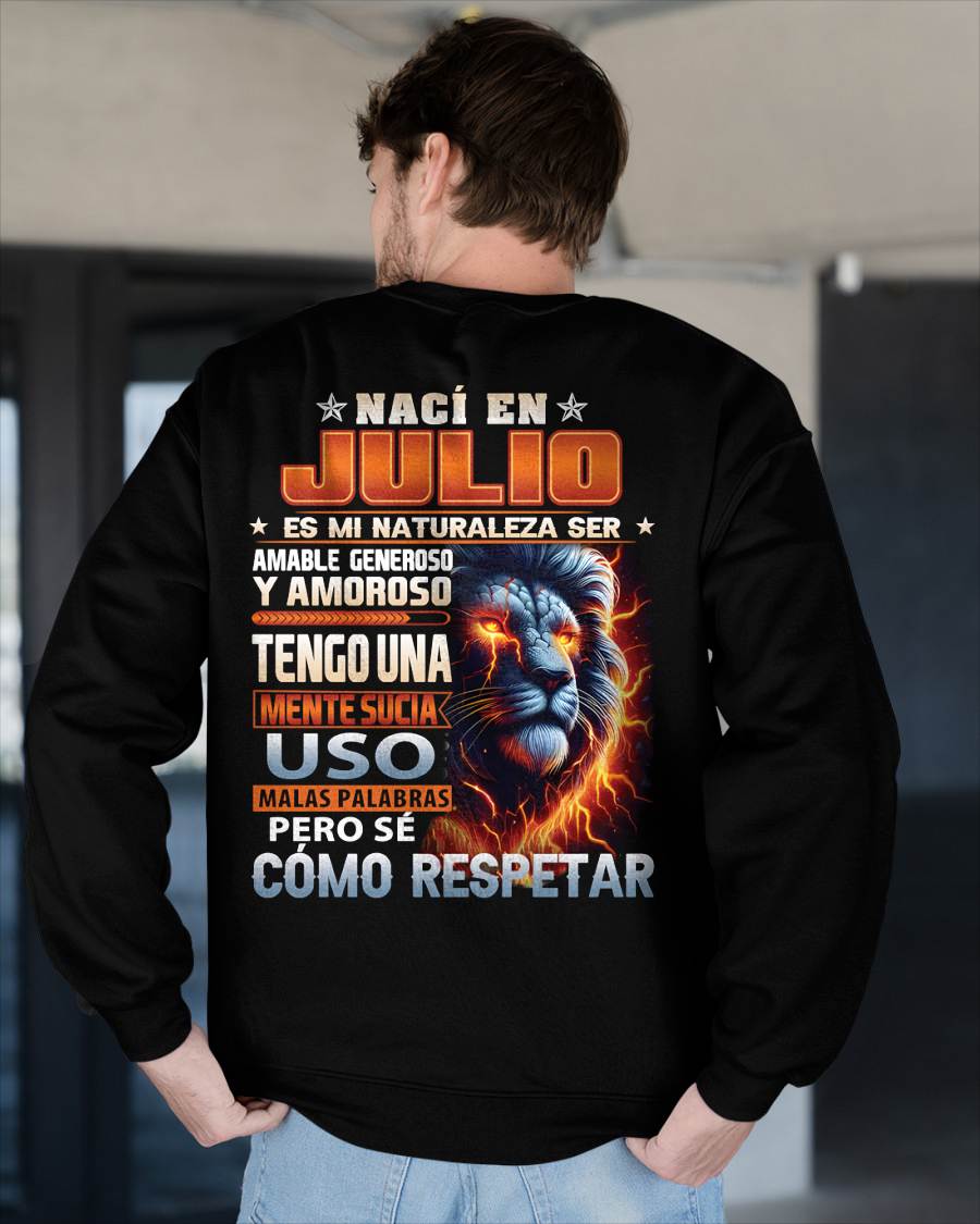 JULIO - MENTE SUCIA PERO SÉ RESPETAR - REGALO DE CUMPLEAÑOS PARA HOMBRES - LUNA07sp (SKU10-68-07)