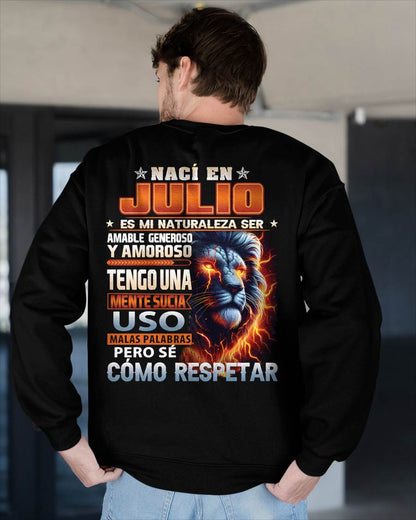 JULIO - MENTE SUCIA PERO SÉ RESPETAR - REGALO DE CUMPLEAÑOS PARA HOMBRES - LUNA07sp (SKU10-68-07)