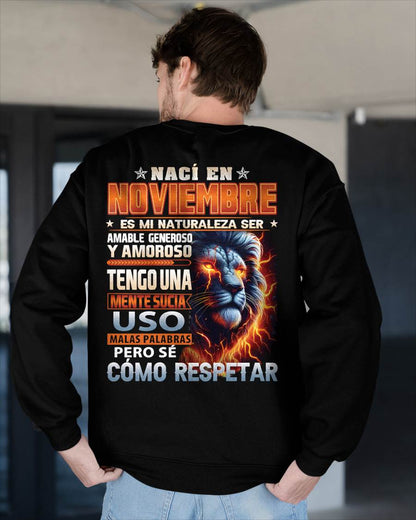 NOVIEMBRE - MENTE SUCIA PERO SÉ RESPETAR - REGALO DE CUMPLEAÑOS PARA HOMBRES - LUNA11sp (SKU10-68-11)