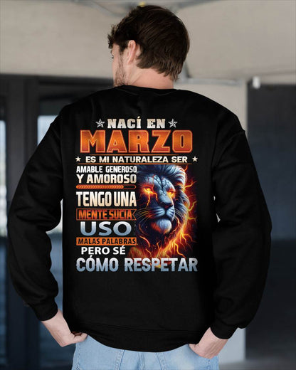 MARZO - MENTE SUCIA PERO SÉ RESPETAR - REGALO DE CUMPLEAÑOS PARA HOMBRES - LUNA03sp (SKU10-68-03)