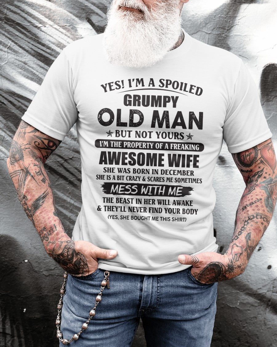 Awesome wife December - Perfect gift for husband from wife - LUNA12 (SKU96-68-12)