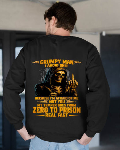 GRUMPY MAN — I AVOID SHIT BECAUSE I'M AFRAID OF MY TEMPER - SHIRT FOR MEN - LUNA00 (SKU2609-368-00)